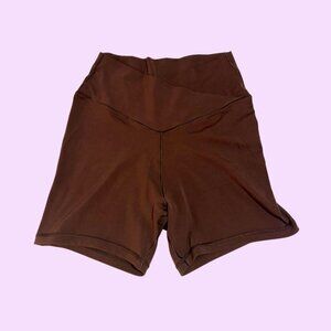 OFFLINE by Aerie Real Me Crossover Bike Short (5 inches) Chocolate Brown, Size L